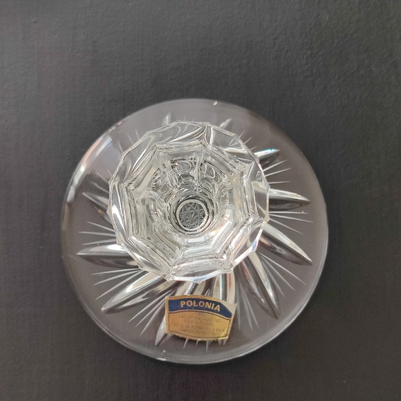 Pair of vintage | Pinwheel Crystal 🕯️ Candle stick holders | made in Poland - Picture 10 of 16